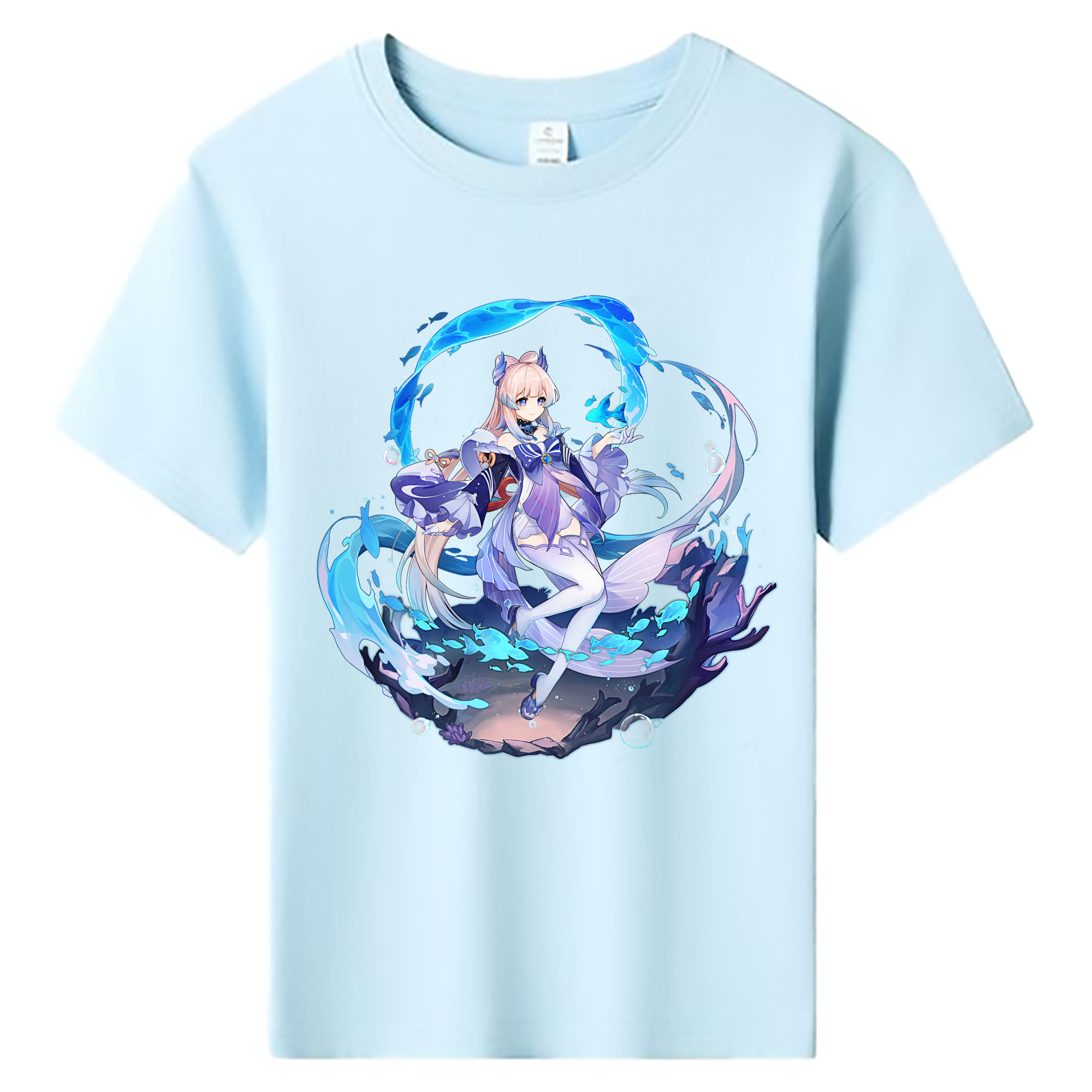 げんし神 珊瑚宮心海 サンゴノミヤ・ココミ genshin Sangonomiya Kokomi 綿100％キッズTシャツ（フロントプリント）